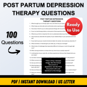 POST PARTUM DEPRESSION THERAPY QUESTIONS