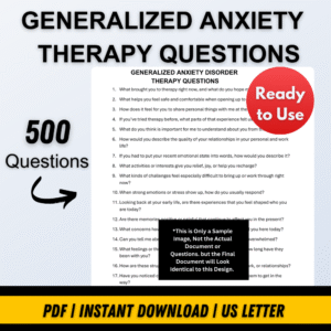 GENERALIZED ANXIETY DISORDER THERAPY QUESTIONS