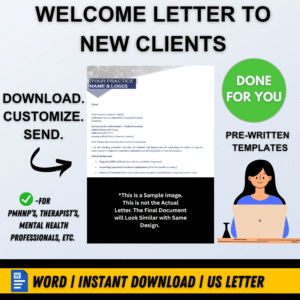 WELCOME LETTER TO NEW CLIENTS
