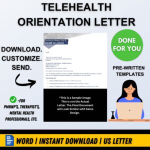 TELEHEALTH ORIENTATION LETTER