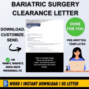 BARIATRIC SURGERY CLEARANCE LETTER